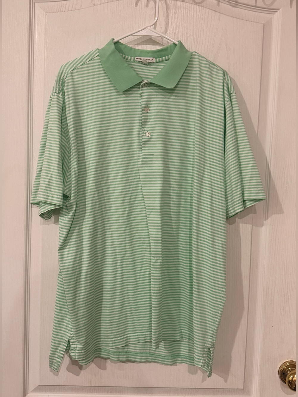 Peter Millar Mint Green Striped Polo